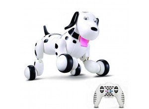 حيوان الكتروني اليف سمارت بشكل كلب الي ار سي 2.4G - اسود/ابيض
